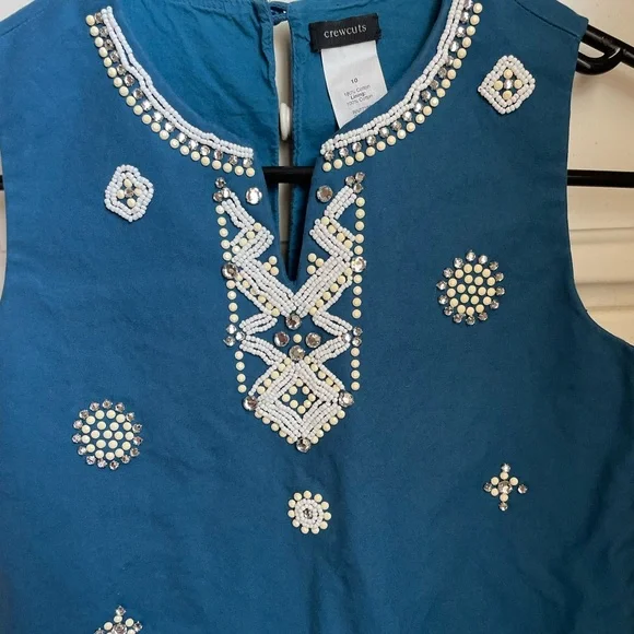 Crewcuts Teal Embellished Dress - Picture 2 of 7